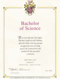 Lloyd - Bachelor of Science in Ergonomics / Human Factors